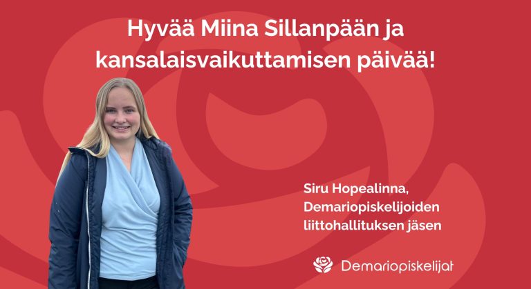Hyvää Miina Sillanpään ja kansalaisvaikuttamisen päivää! 🌹